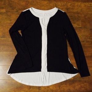 Black and White High-Low Tunic